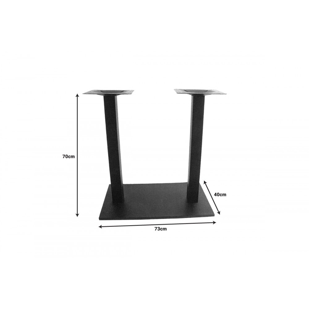 Βάση τραπεζιού "TABOLOSA" από μέταλλο σε μαύρο χρώμα 70x40x72
