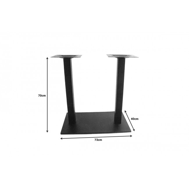 Βάση τραπεζιού "TABOLOSA" από μέταλλο σε μαύρο χρώμα 70x40x72