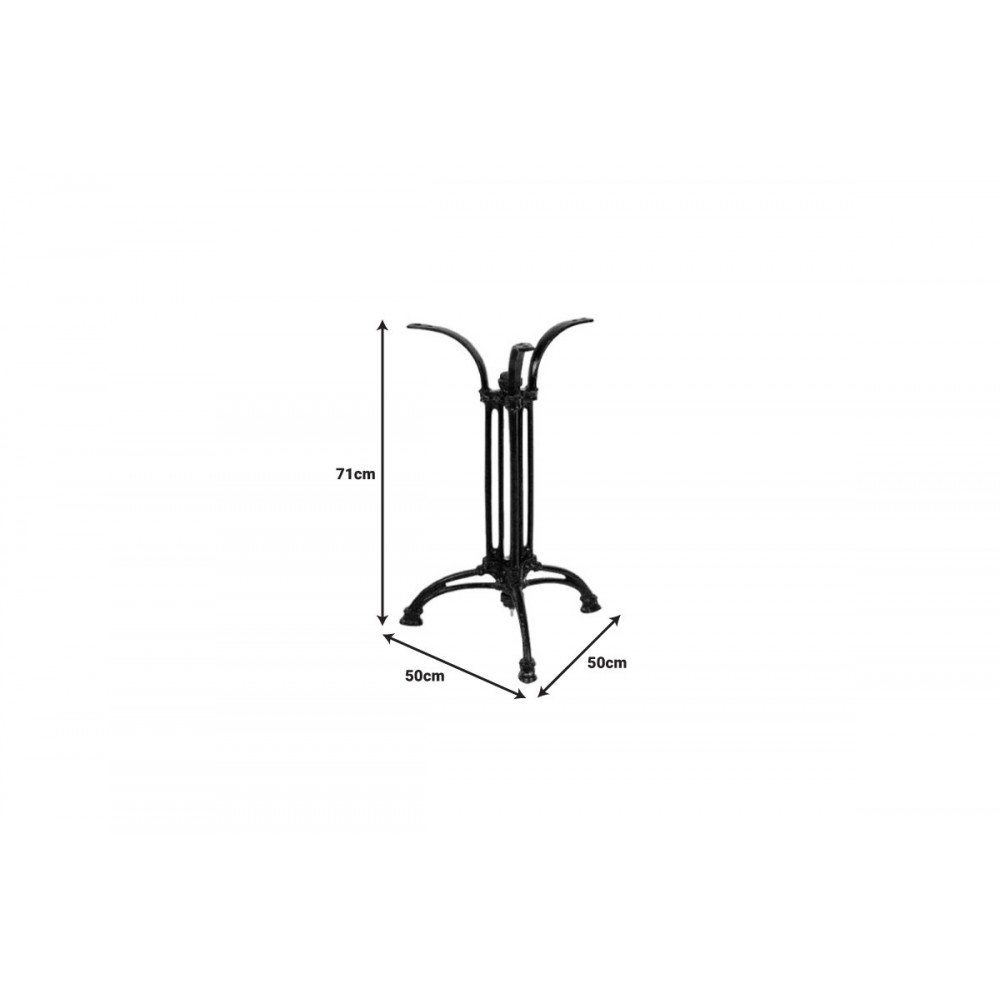 Βάση τραπεζιού "OUTIL" από μέταλλο σε μαύρο χρώμα 50x50x71