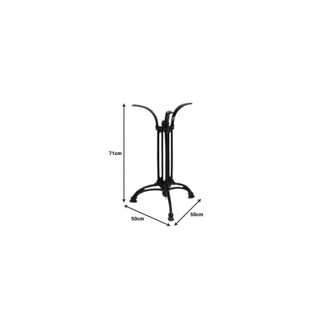 Βάση τραπεζιού "OUTIL" από μέταλλο σε μαύρο χρώμα 50x50x71