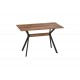 Τραπέζι "LALUKA" από μέταλλο σε καρυδί/μαύρο χρώμα 120x70x74