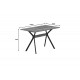 Τραπέζι "LALUKA" από μέταλλο σε καρυδί/μαύρο χρώμα 120x70x74