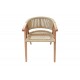 Πολυθρόνα "WOLLY" από ξύλο/σχοινί σε φυσικό χρώμα 60x60x76