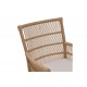 Πολυθρόνα "INCA" από ξύλο/σχοινί σε φυσικό/μπεζ χρώμα 60x61x90