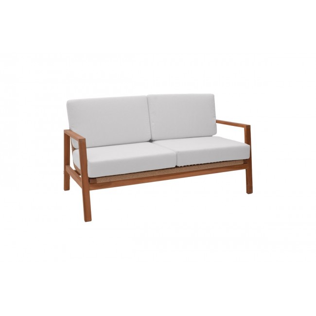 Σαλόνι 4τμχ "DOUMAIN" από ξύλο σε φυσικό χρώμα 110x60x40