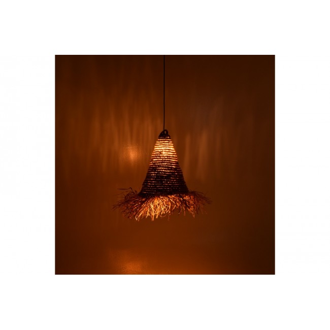 Φωτιστικό οροφής "MALAN" από γιούτα σε φυσικό χρώμα Φ35x40