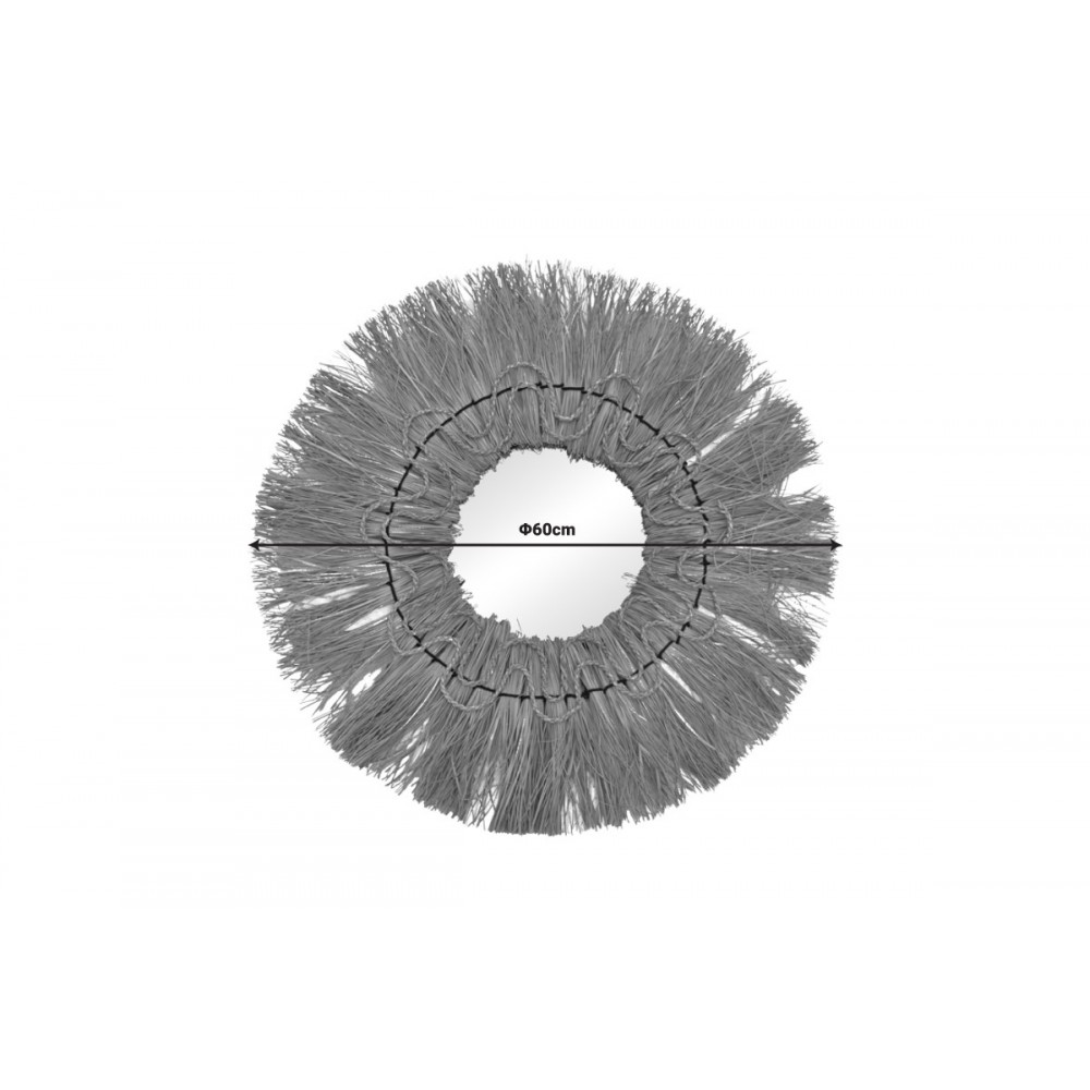 Καθρέπτης "APLER" από mendong σε φυσικό χρώμα Φ60x6