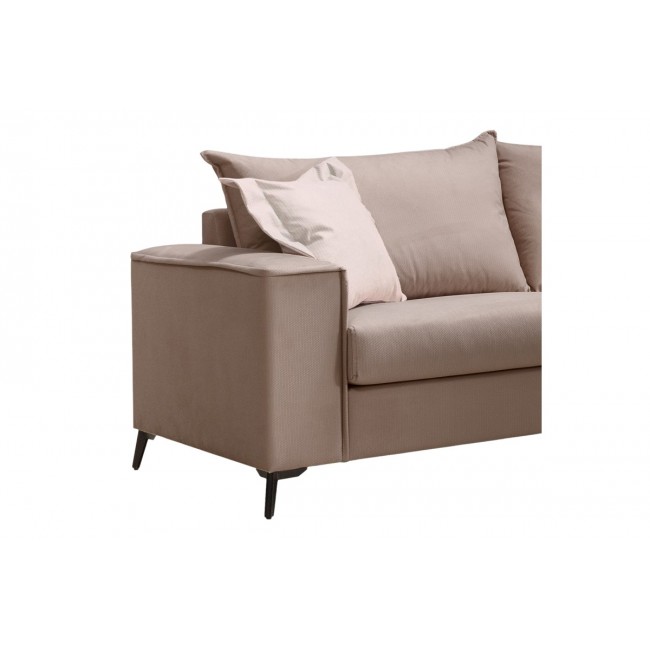 Καναπές τριθέσιος "VERONA" από ύφασμα σε μόκα χρώμα 225x93x100