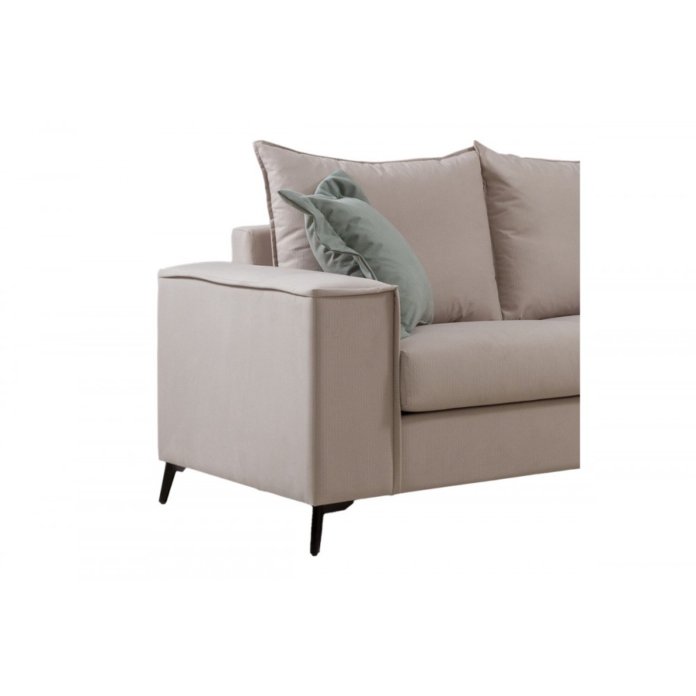 Καναπές διθέσιος "VERONA" από ύφασμα σε κρεμ χρώμα 173x93x100