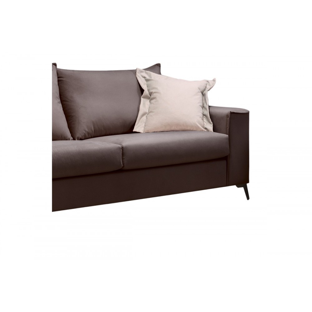 Καναπές τριθέσιος "VERONA" από ύφασμα σε ανθρακί χρώμα 225x93x100