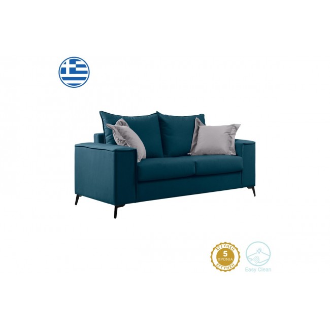 Καναπές διθέσιος "VERONA" από ύφασμα σε μπλε χρώμα 173x93x100