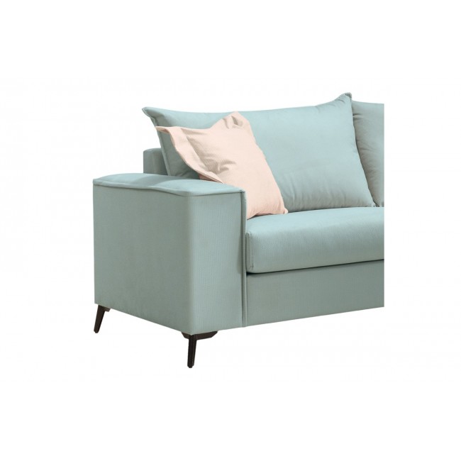 Καναπές τριθέσιος "VERONA" από ύφασμα σε μέντα χρώμα 225x93x100