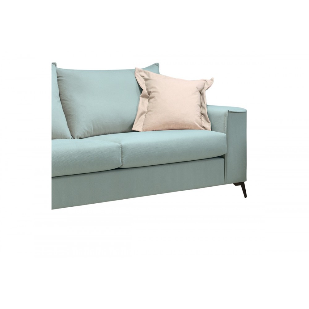 Καναπές τριθέσιος "VERONA" από ύφασμα σε μέντα χρώμα 225x93x100