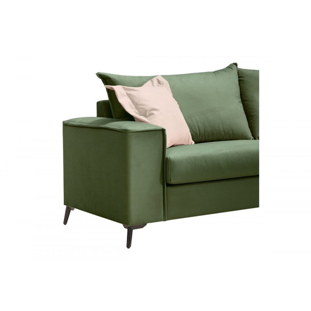 Καναπές τριθέσιος "VERONA" από ύφασμα σε κυπαρισσί χρώμα 225x93x100