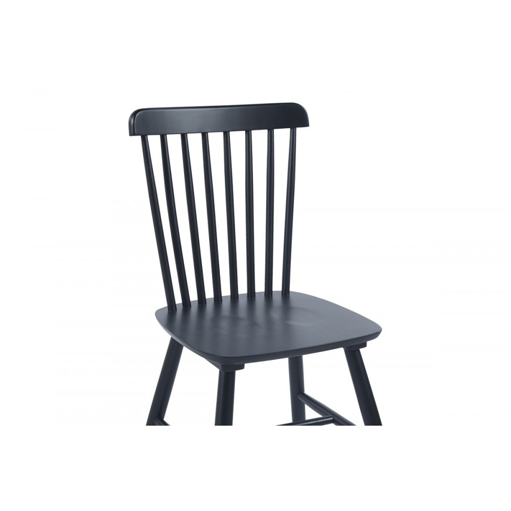 Καρέκλα "MELIA" από rubberwood σε χρώμα μαύρο 45x51x87