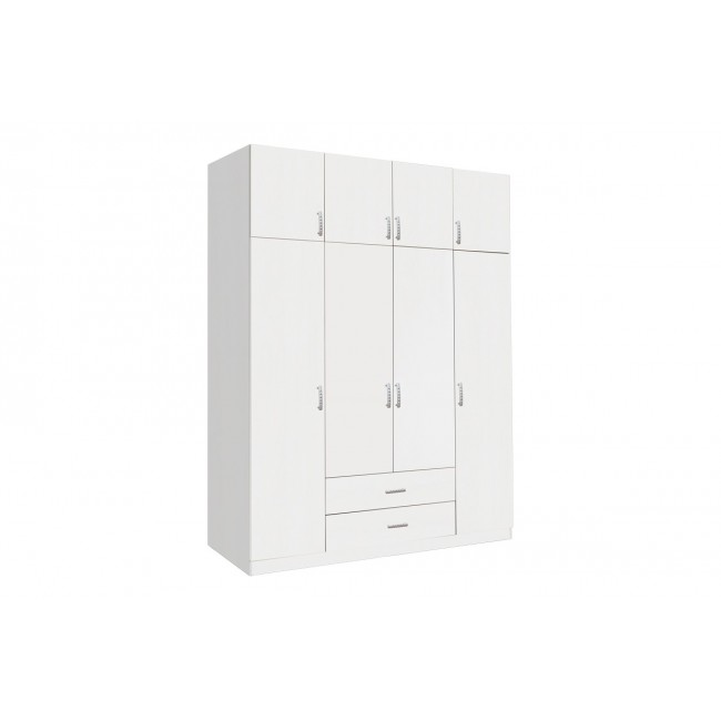 Ντουλάπα τετράφυλλη "ROYAL" σε χρώμα λευκό 200x58x230