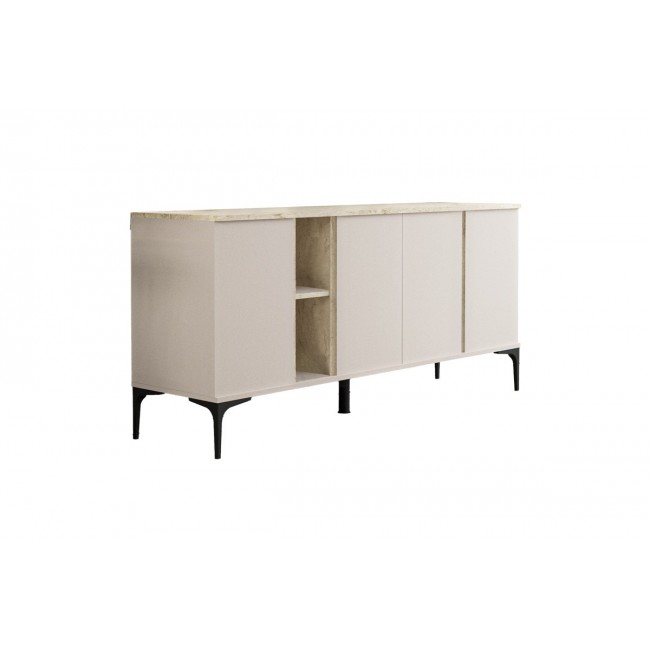 Μπουφές "VETINE" σε χρώμα γκρι/μπεζ 180x45x80