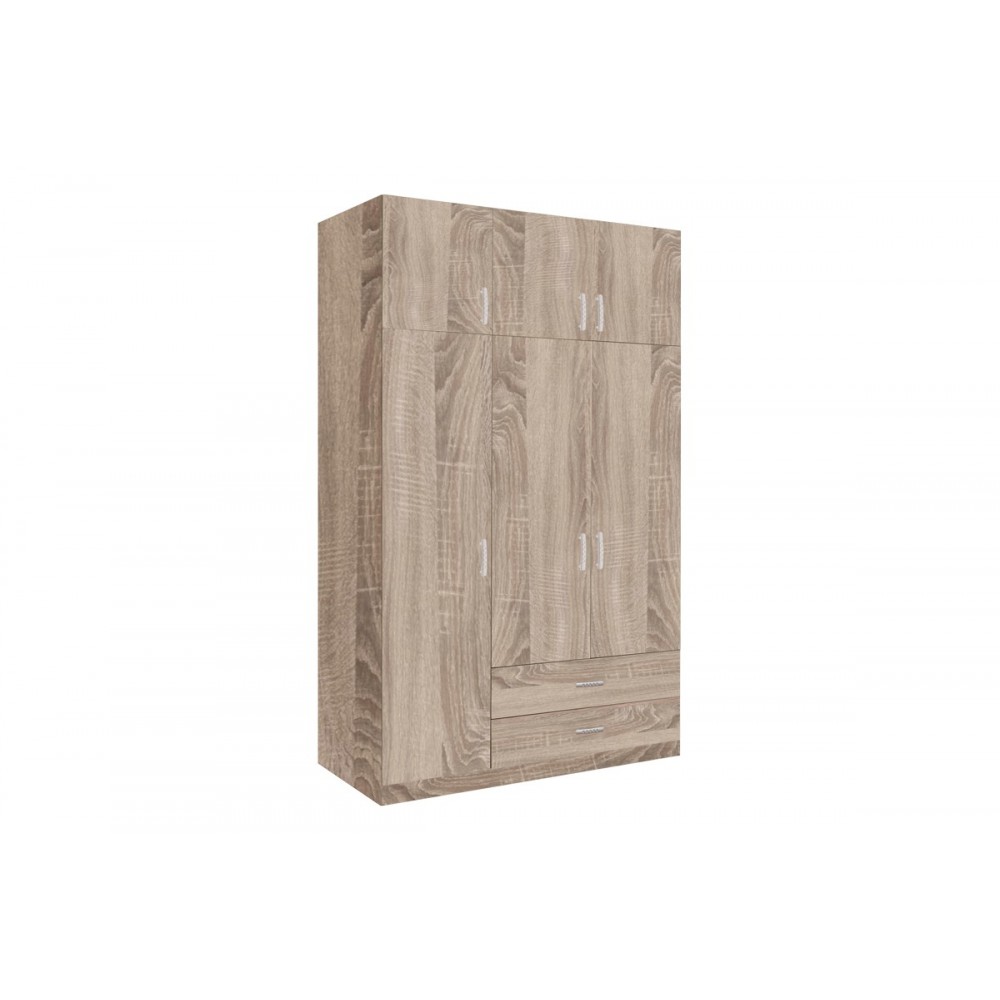 Ντουλάπα τρίφυλλη "ROYAL" σε χρώμα σονόμα 150x58x230