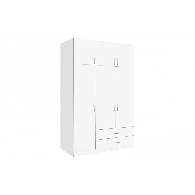 Ντουλάπα τρίφυλλη "ROYAL" σε χρώμα λευκό 150x58x230