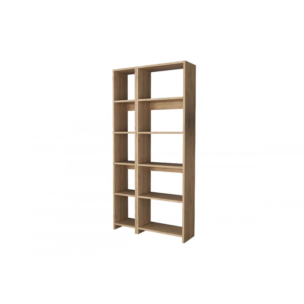 Βιβλιοθήκη "ALKATHI" σε χρώμα οακ 77x22x160