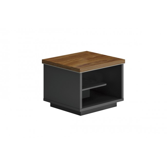 Τραπέζι γραφείου "OSCAR" σε χρώμα καρυδί/ανθρακί 60x60x42
