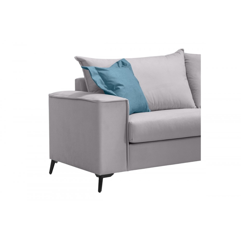 Σετ σαλονιού 2τμχ "VERONA" από ύφασμα σε χρώμα ανοιχτό γκρι 225x93x100