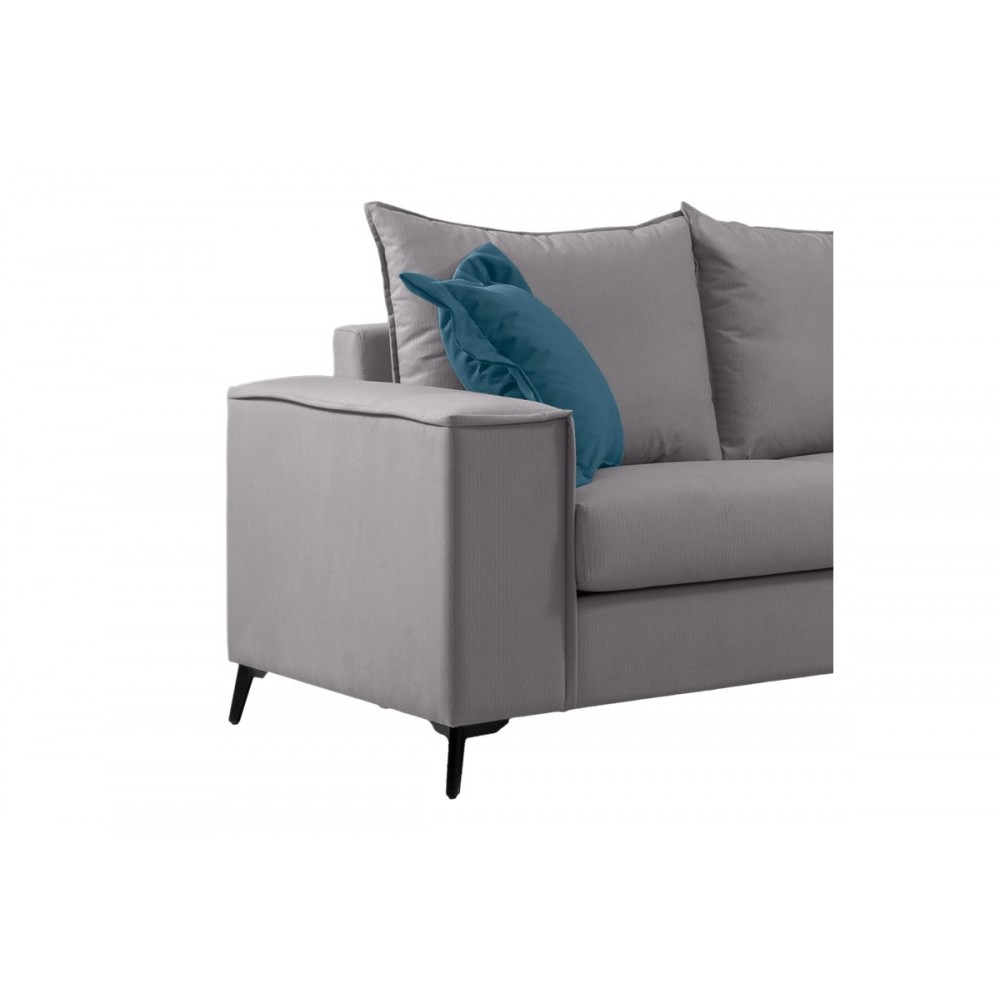 Σετ σαλονιού 2τμχ "VERONA" από ύφασμα σε χρώμα ανοιχτό γκρι 225x93x100