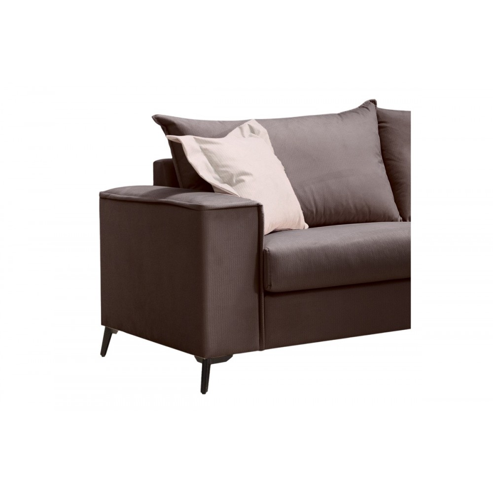 Σετ σαλονιού 2τμχ "VERONA" από ύφασμα σε χρώμα ανθρακί 225x93x100