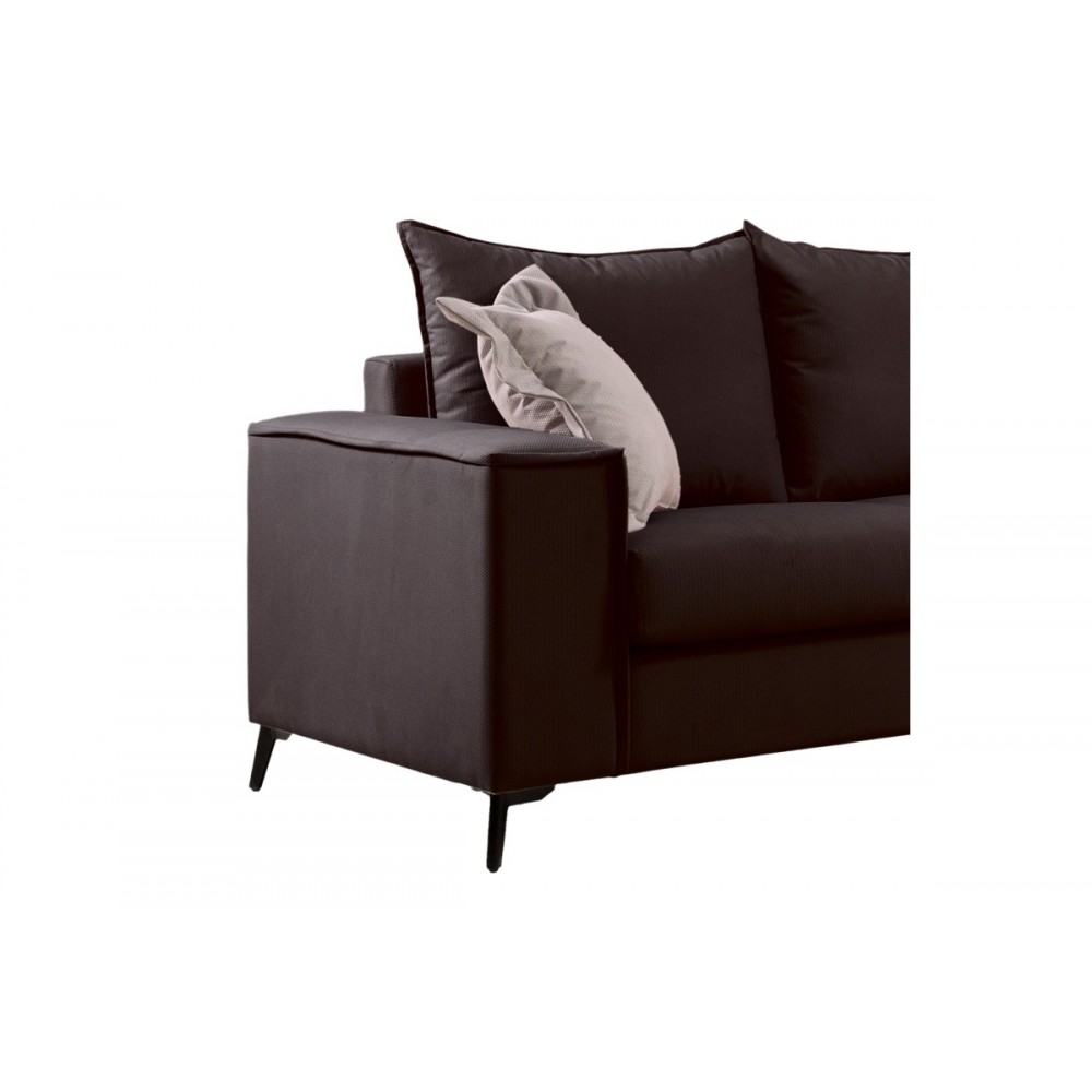 Σετ σαλονιού 2τμχ "VERONA" από ύφασμα σε χρώμα ανθρακί 225x93x100