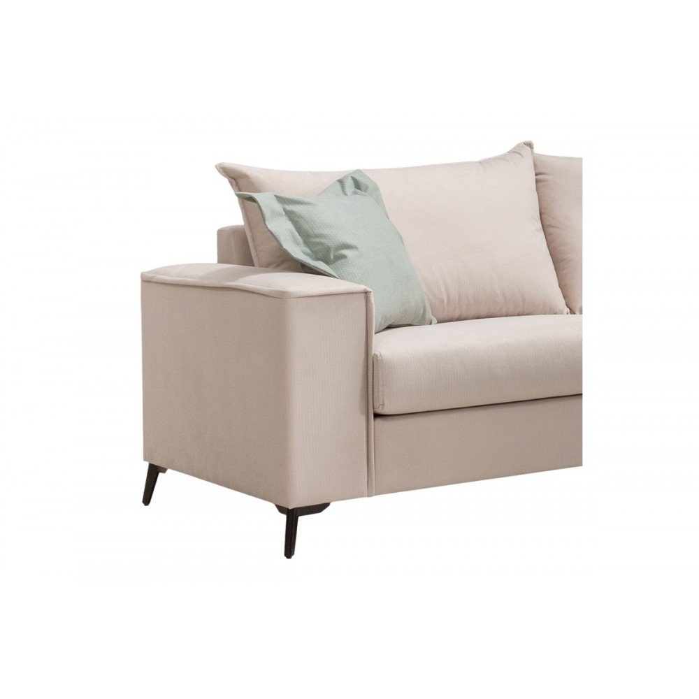 Σετ σαλονιού 2τμχ "VERONA" από ύφασμα σε χρώμα κρεμ 225x93x100