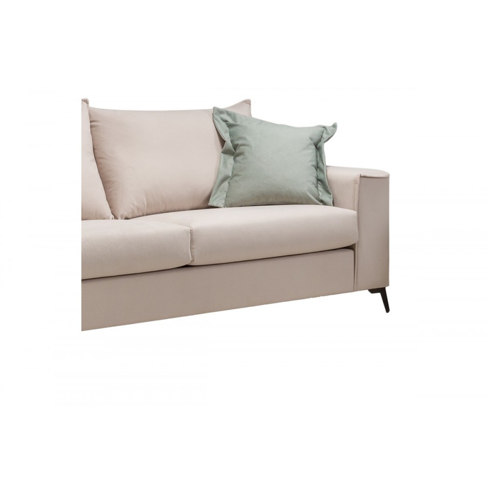 Σετ σαλονιού 2τμχ "VERONA" από ύφασμα σε χρώμα κρεμ 225x93x100