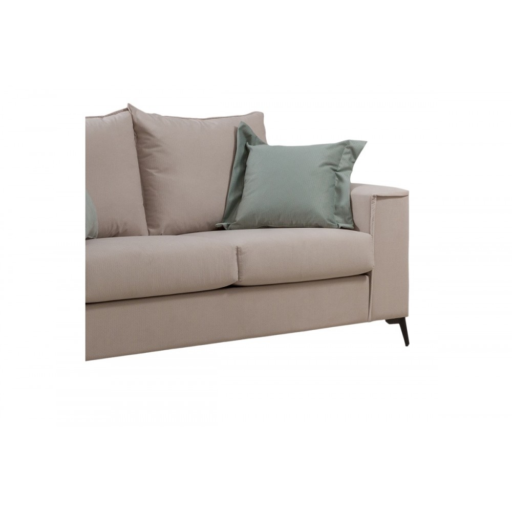 Σετ σαλονιού 2τμχ "VERONA" από ύφασμα σε χρώμα κρεμ 225x93x100