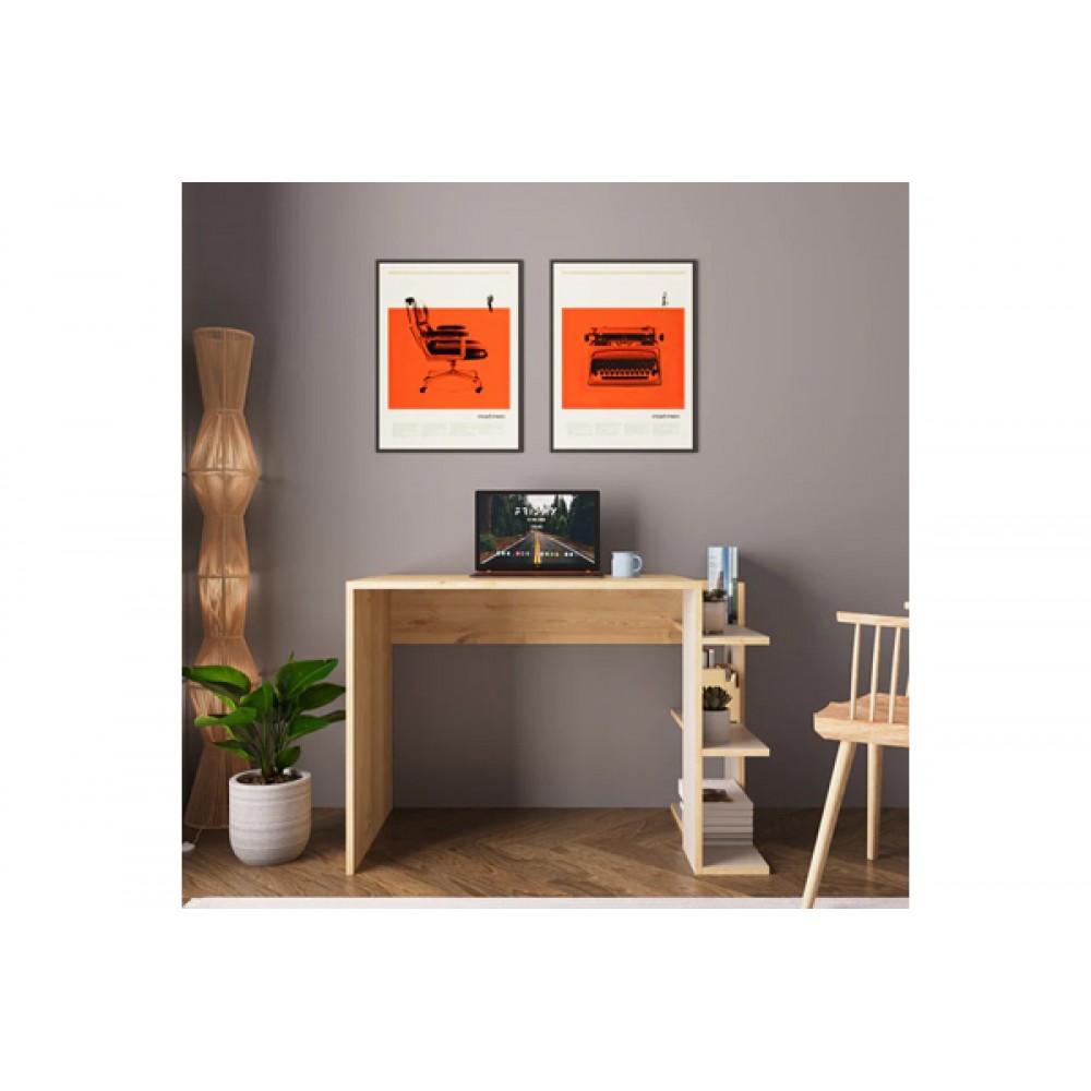 Γραφείο εργασίας "TOSKA" σε χρώμα oak/sandstone 114x56x76