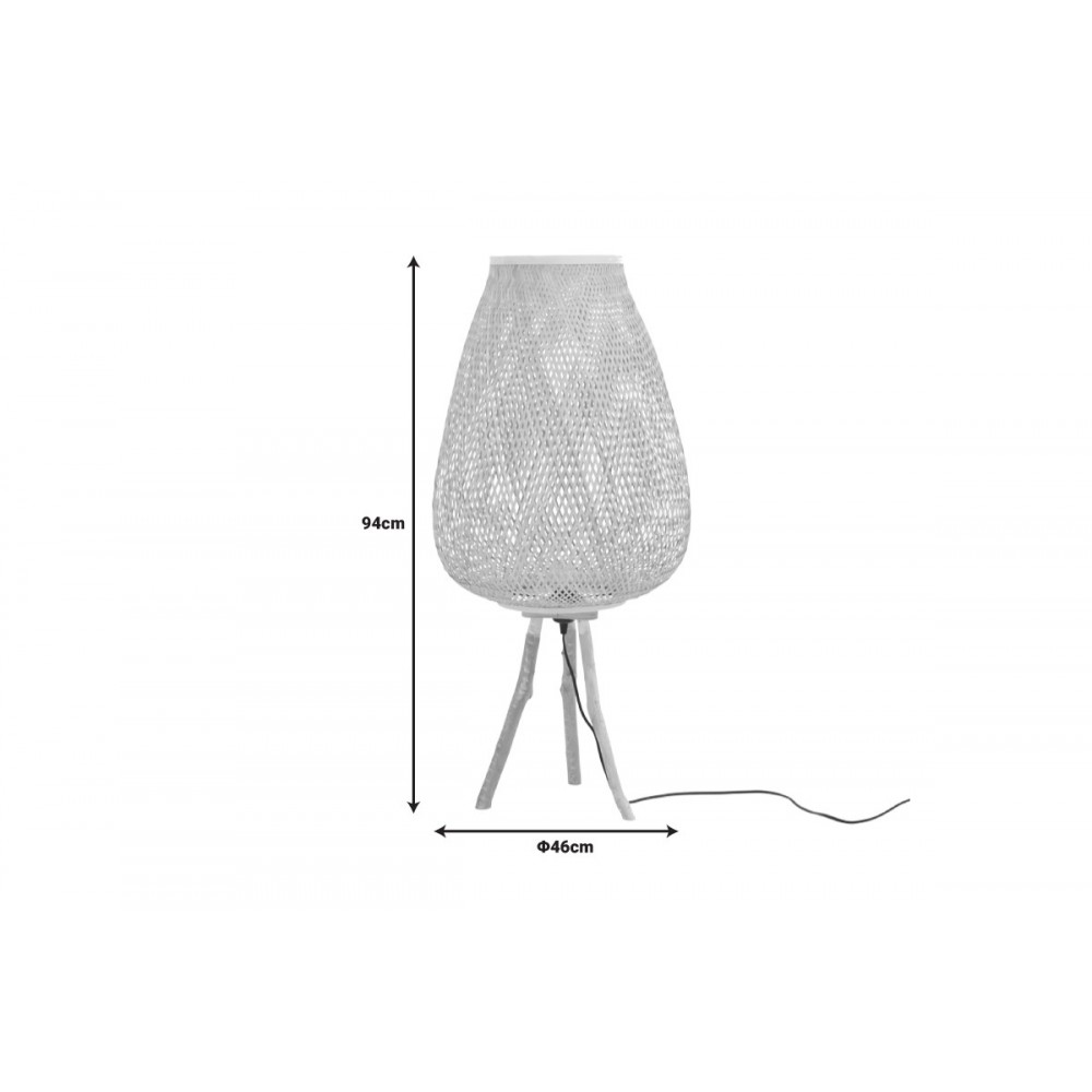 Φωτιστικό δαπέδου "VAZEL" από μπαμπού σε χρώμα φυσικό Φ46x94