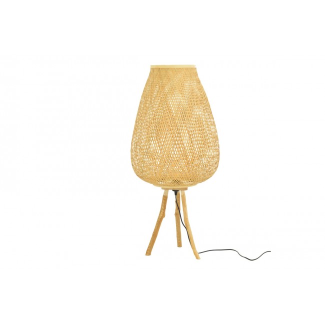 Φωτιστικό δαπέδου "VAZEL" από μπαμπού σε χρώμα φυσικό Φ46x94