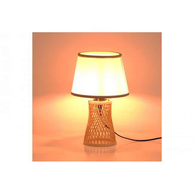 Επιτραπέζιο φωτιστικό "KALDRO" από μπαμπού σε χρώμα φυσικό Φ24x37