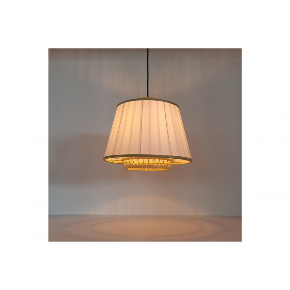 Φωτιστικό οροφής "TORZO" από μπαμπού σε χρώμα φυσικό Φ40x32.5