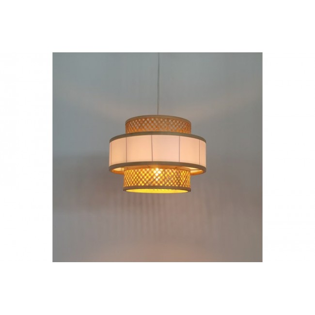 Φωτιστικό οροφής "CERTY" από μπαμπού σε χρώμα φυσικό Φ32x25