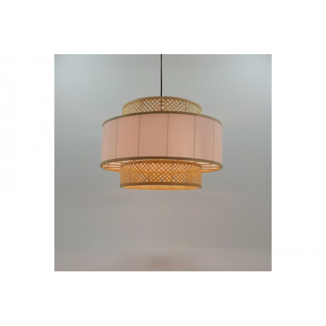 Φωτιστικό οροφής "CERTY" από μπαμπού σε χρώμα φυσικό Φ50x33