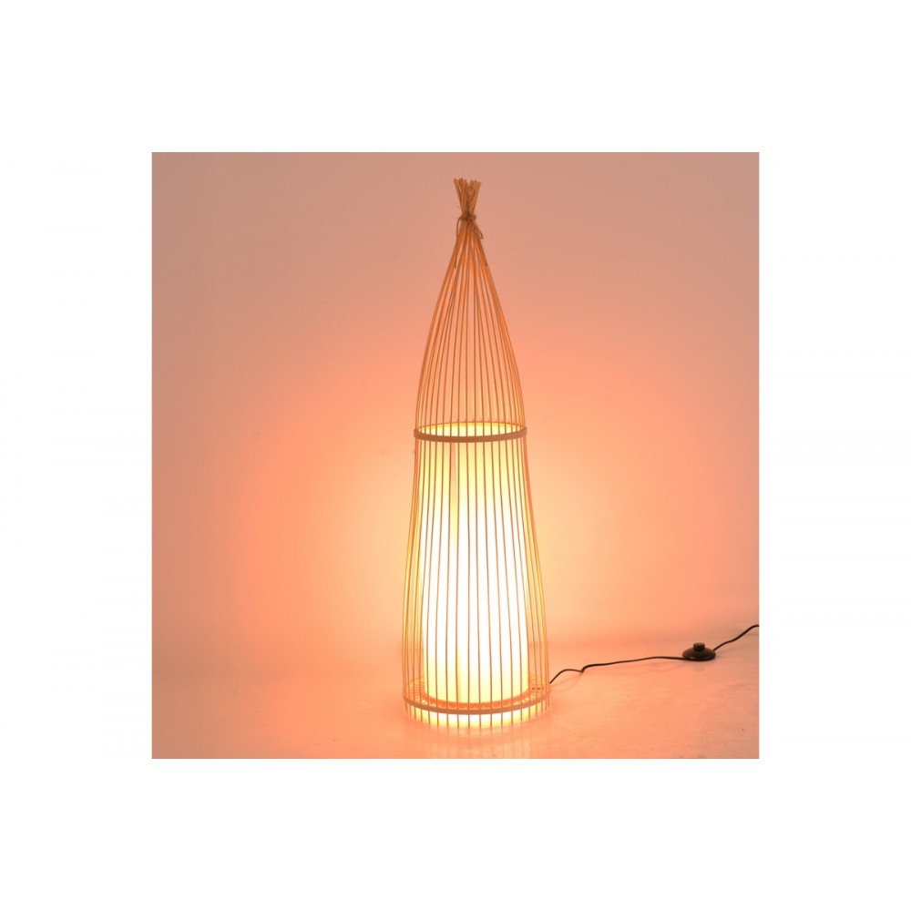 Φωτιστικό δαπέδου "FLORANCE" από μπαμπού σε χρώμα φυσικό Φ28x100