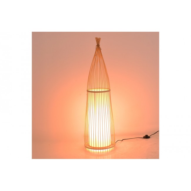 Φωτιστικό δαπέδου "FLORANCE" από μπαμπού σε χρώμα φυσικό Φ28x100