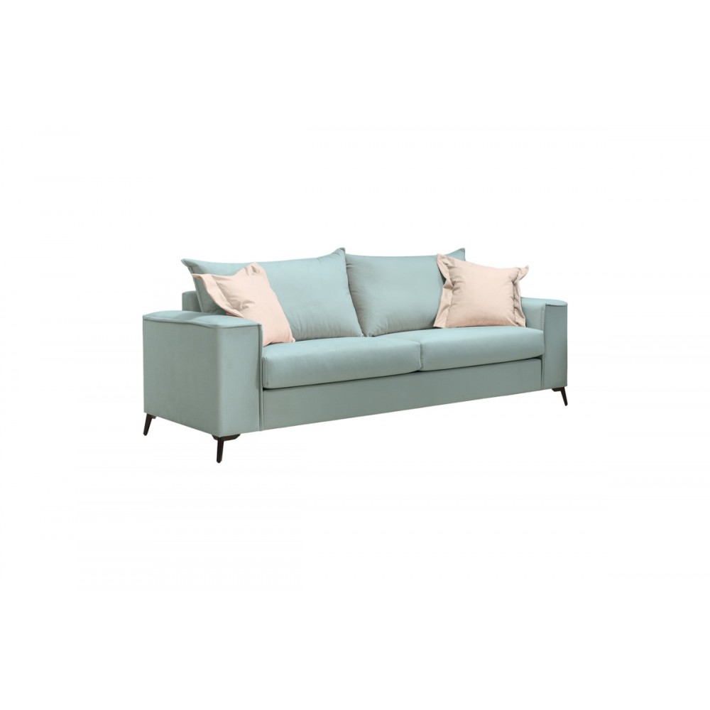 Σετ σαλονιού 2τμχ "VERONA" από ύφασμα σε χρώμα μέντα 225x93x100