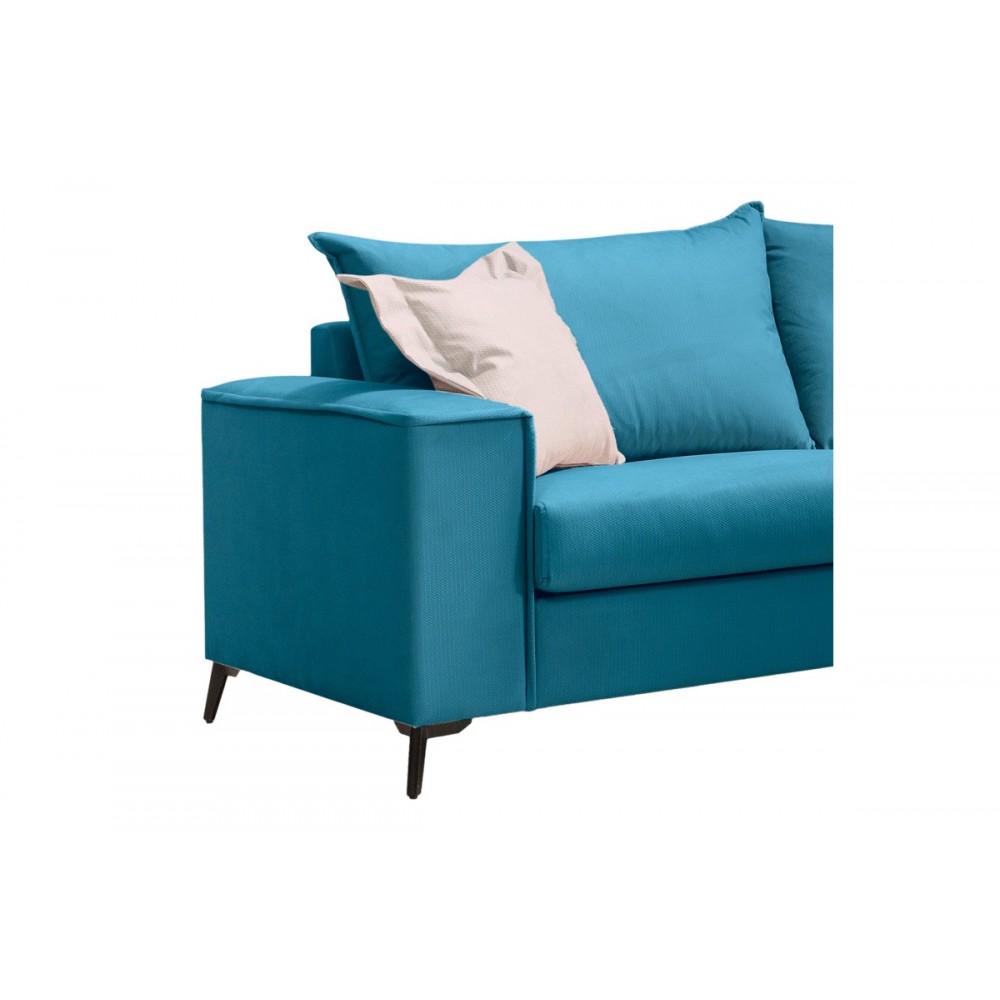 Σετ σαλονιού 2τμχ "VERONA" από ύφασμα σε χρώμα πετρόλ 225x93x100