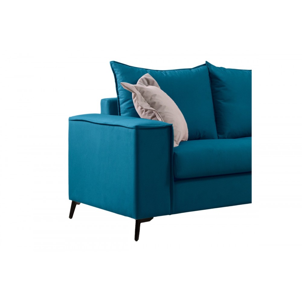 Σετ σαλονιού 2τμχ "VERONA" από ύφασμα σε χρώμα πετρόλ 225x93x100