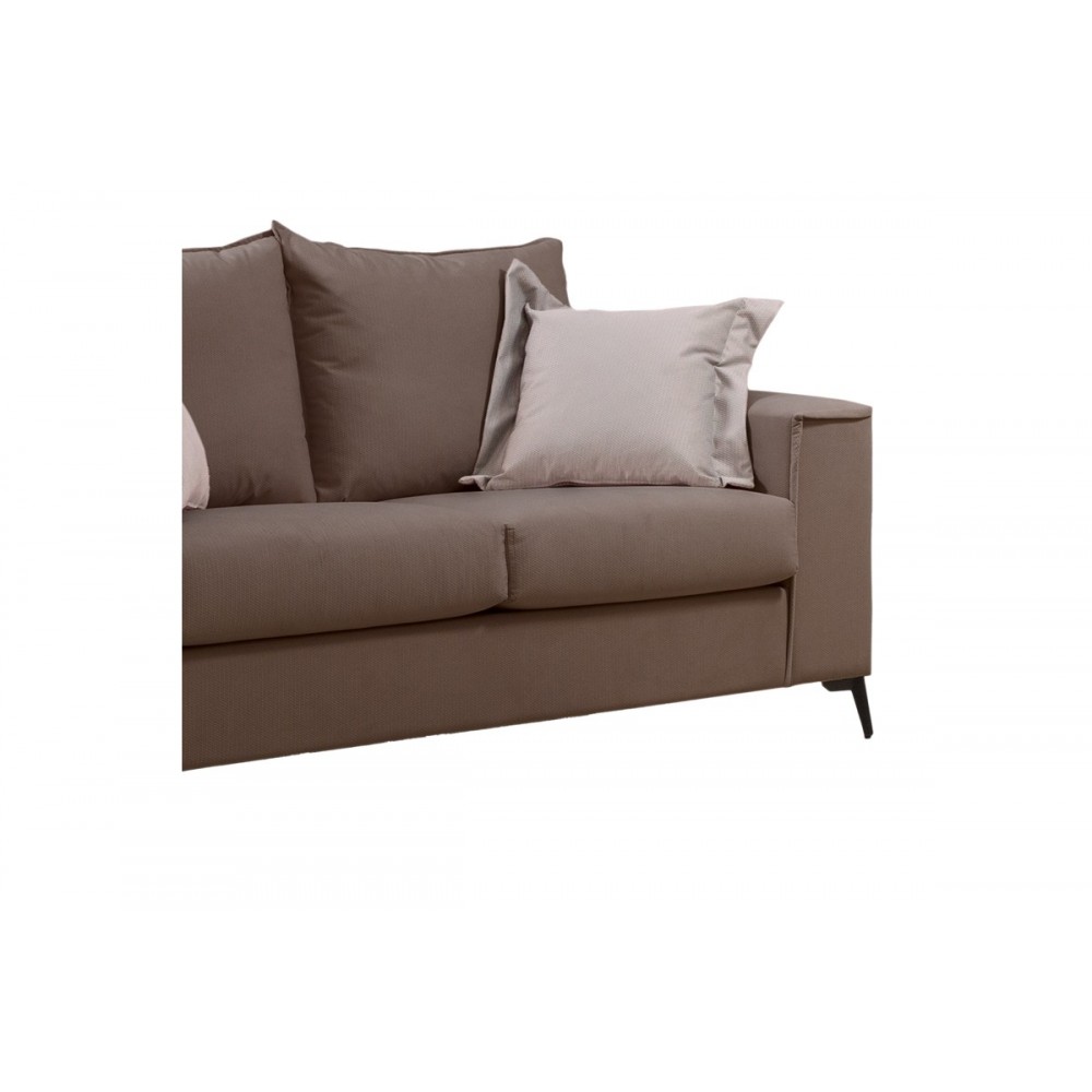Σετ σαλονιού 2τμχ "VERONA" από ύφασμα σε χρώμα μόκα 225x93x100