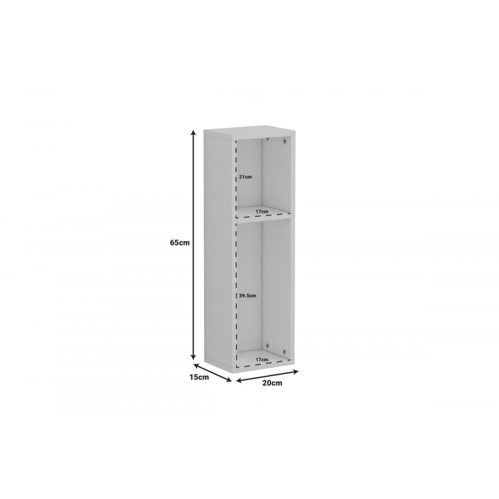 Επιδαπέδια ραφιέρα "RACKS" σε χρώμα λευκό 20x15x65