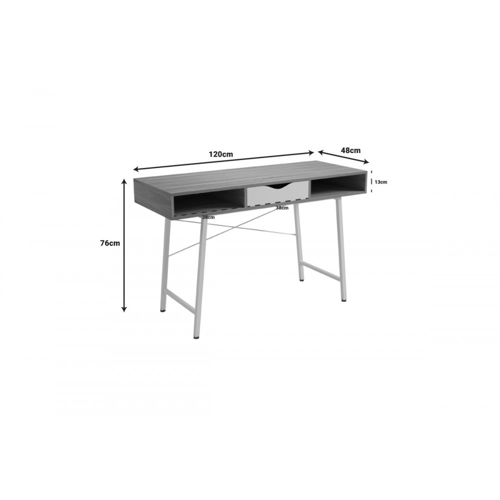Γραφείο εργασίας "KOMO" σε χρώμα σονόμα/γκρι 120x48x76