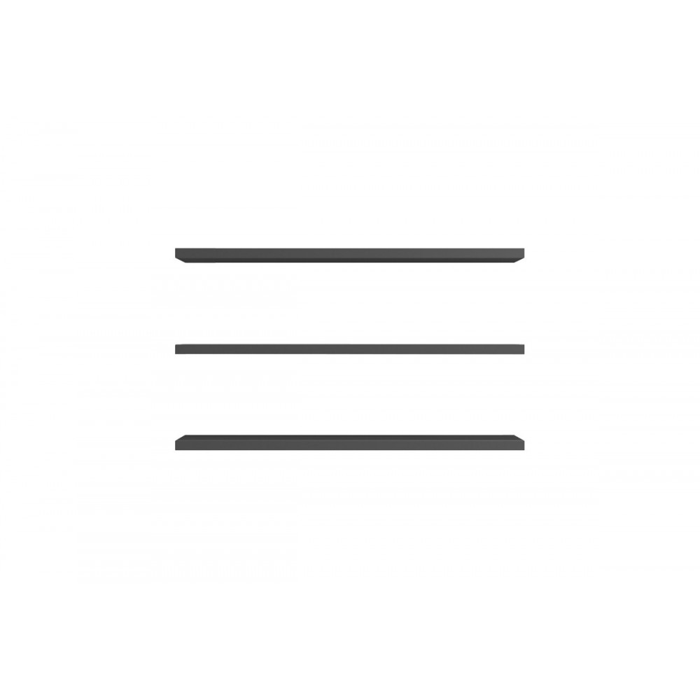 Ράφια τοίχου "DIVAR" σε χρώμα γκρι 60x14.5x1.8