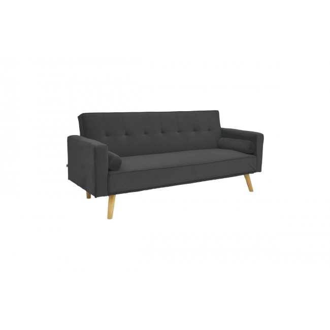 Καναπές-κρεβάτι τριθέσιος "SUCCESS" από βελούδο ύφασμα σε χρώμα ανθρακί 190x80x84