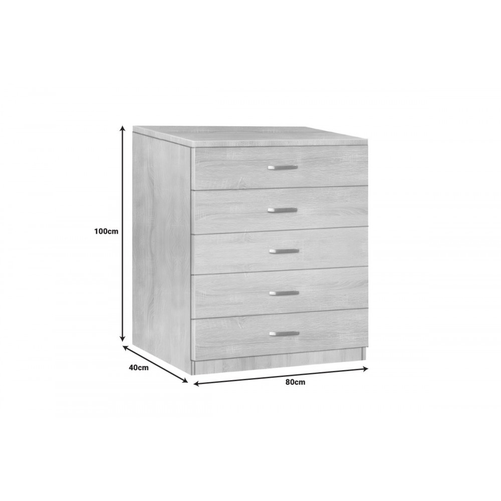 Συρταριέρα "GIOKO" σε χρώμα φυσικό 80x40x100